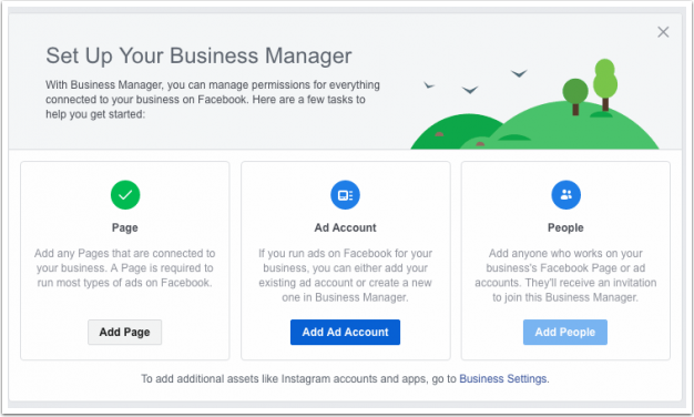 facebook business manager add pages